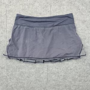 Lululemon Pace Setter Skirt Womens 6 Striped Athletic Tennis Run Skort Preppy